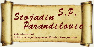 Stojadin Parandilović vizit kartica